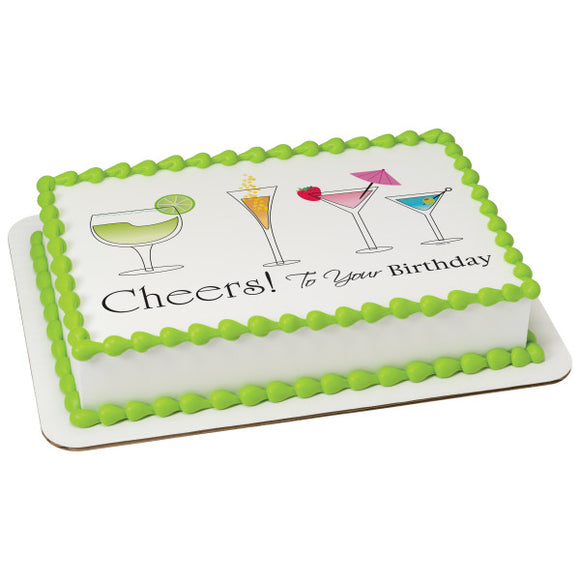 Birthday Cheers PhotoCake® Edible Image® - EIC19954