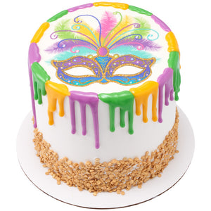 Mardi Gras Mask PhotoCake® Edible Image® - EIC24554