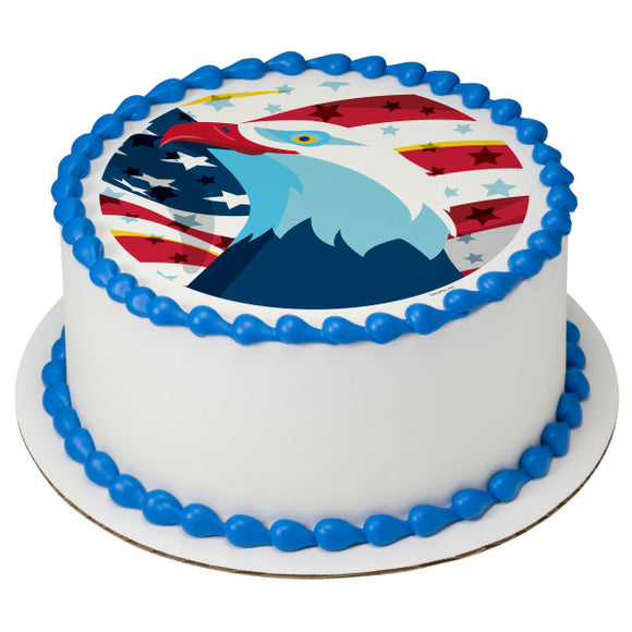 Patriotic Eagle PhotoCake® Edible Image® - EIC25663