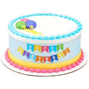 Happy Birthday Bunting Banner PhotoCake® Edible Image® Strips- EIC25761
