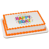 Happy Bday Birthday PhotoCake® Edible Image® - EIC25904