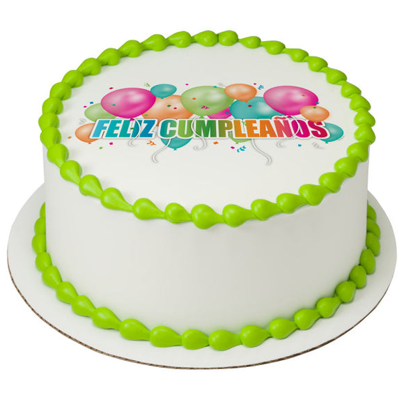 Feliz Cumpleaños PhotoCake® Edible Image® - EIC26518