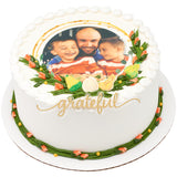 Leaves Circle PhotoCake® Edible Image® Frame - EIC26901