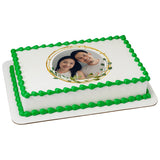 Leaves Circle PhotoCake® Edible Image® Frame - EIC26901