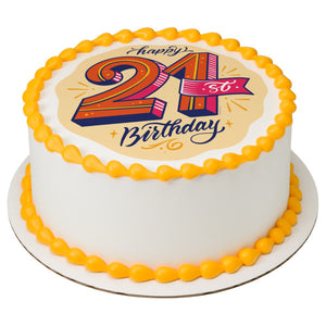 21st Birthday PhotoCake® Edible Image® - EIC26902
