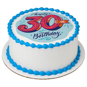 30th birthday PhotoCake® Edible Image® - EIC26903