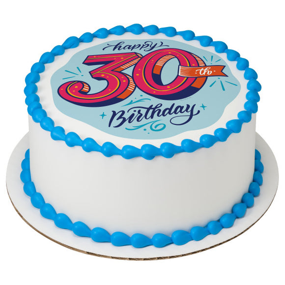 30th birthday PhotoCake® Edible Image® - EIC26903