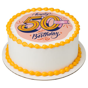50th Birthday PhotoCake® Edible Image® - EIC26905