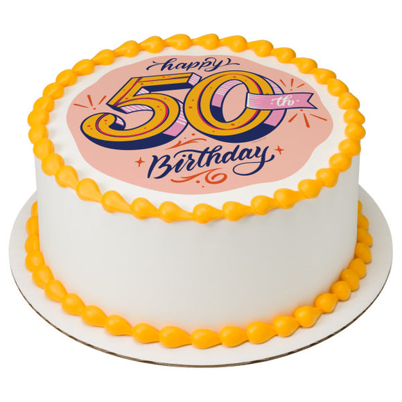 50th Birthday PhotoCake® Edible Image® - EIC26905