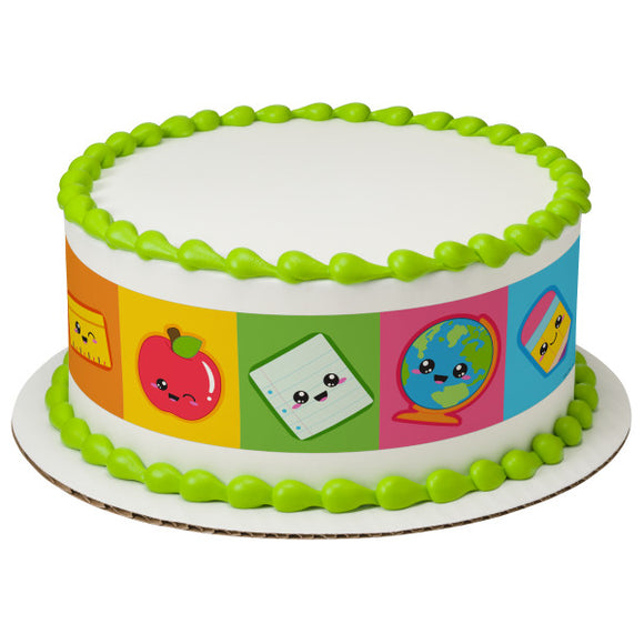 School Icons PhotoCake® Edible Image® Strips - EIC26948