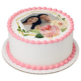 Floral Geometric PhotoCake® Edible Image® Frame - EIC27076