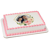 Floral Geometric PhotoCake® Edible Image® Frame - EIC27076