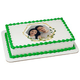 Leaves Geometric PhotoCake® Edible Image® Frame - EIC27077