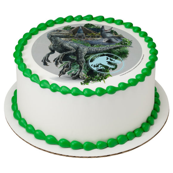 Jurassic World™ Raptor Paddock PhotoCake® Edible Image® - EIC27257