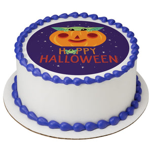 Star Wars™ The Mandalorian Grogu Happy Halloween PhotoCake® Edible Image® - EIC27805