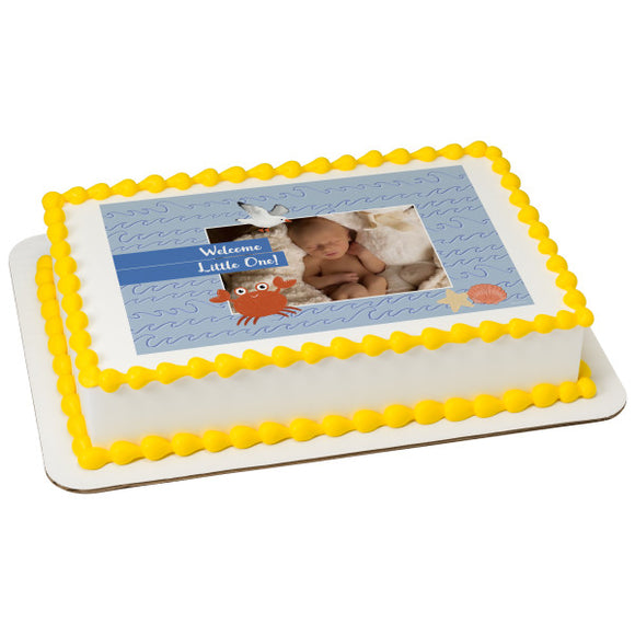 Welcome Little One! PhotoCake® Edible Image® Frame - EIC28498