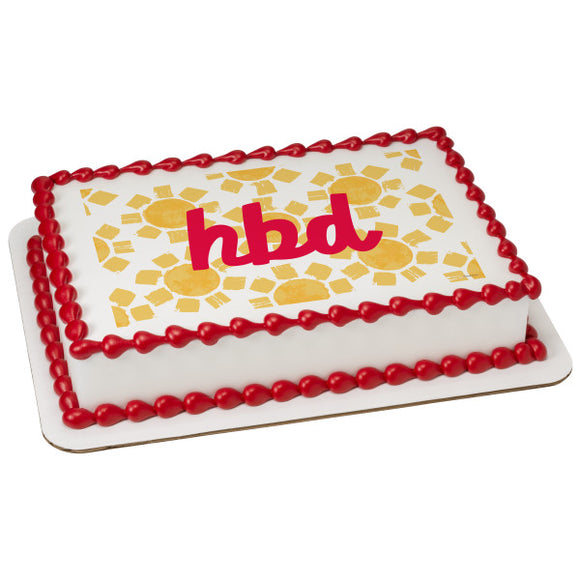 HBD Happy Birthday PhotoCake® Edible Image® - EIC28528