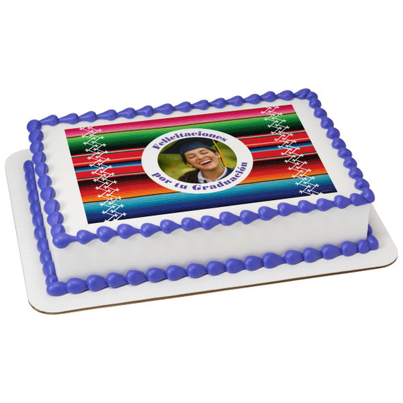 Felicitaciones por tu Graduación Sarape PhotoCake® Edible Image® Frame - EIC28552