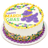 Mardi Gras Bead Dog PhotoCake® Edible Image® - EIC28907