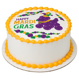 Mardi Gras Bead Dog PhotoCake® Edible Image® - EIC28907