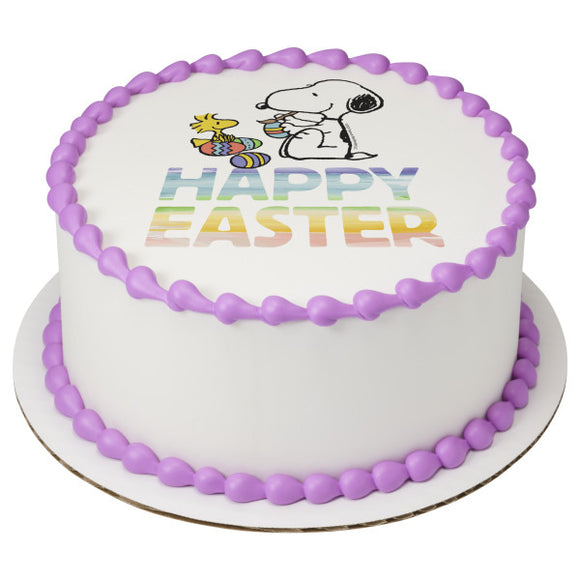 Snoopy Woodstock Peanuts® Happy Easter PhotoCake® Edible Image® - EIC29219