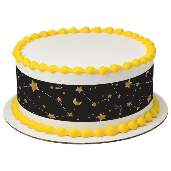 Star, Moon Graduation Constellations - PhotoCake® Edible Image® Strips - EIC29274