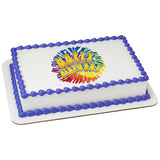 Tie Dye Groovy Birthday PhotoCake® Edible Image® - EIC442