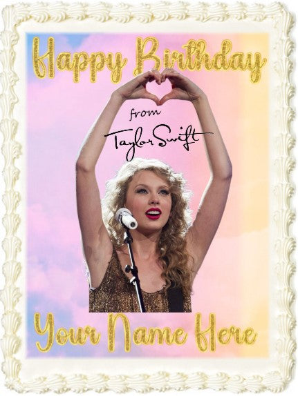 Happy Birthday from Taylor Swift (for slab cake)