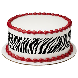 Safari Print Zebra PhotoCake® Edible Image® Strips EIC19278