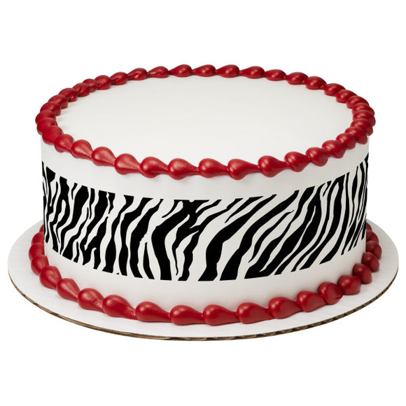 Safari Print Zebra PhotoCake® Edible Image® Strips EIC19278