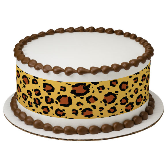 Safari Print Leopard PhotoCake® Edible Image® Strips EIC19279