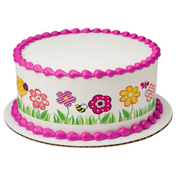 Cutie Pie Garden PhotoCake® Edible Image® Strips EIC19280