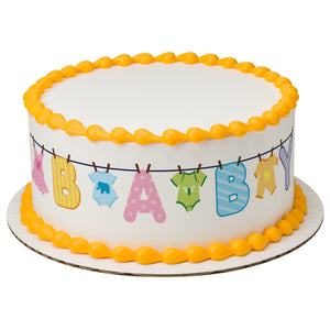 Baby Clothesline PhotoCake® Edible Image® Strips EIC19281