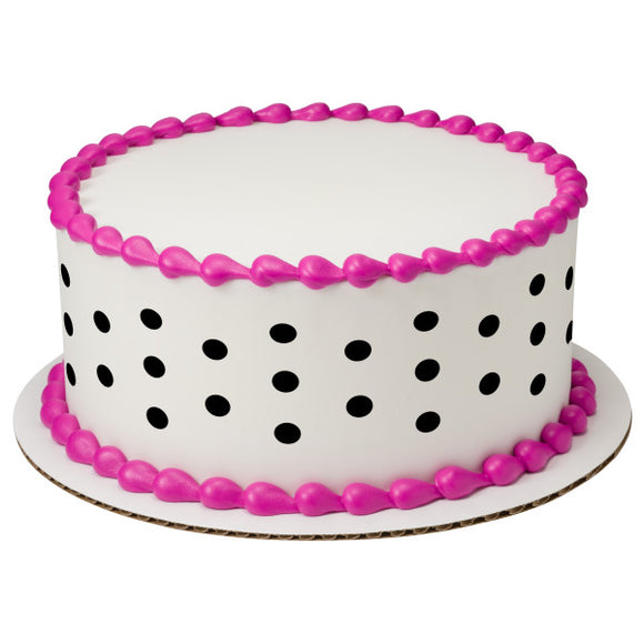 Classic Dots Black PhotoCake® Edible Image® Strips EIC19286