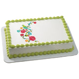 Bird on Blooming Branch Flower PhotoCake® Edible Image® EIC19601 Floral