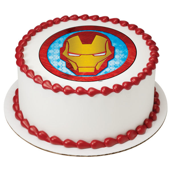 Iron Man Edible Image Cake Topper Personalized Birthday Sheet Custom F -  PartyCreationz