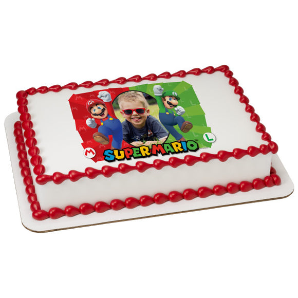 Super Mario™ Here We Go! PhotoCake® Edible Image® Frame EIC20973 Nintendo