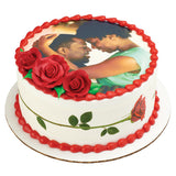 Stemmed Rose PhotoCake® Edible Image® Strips EIC21685