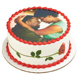 Stemmed Rose PhotoCake® Edible Image® Strips EIC21685