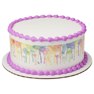 Bright Watercolour PhotoCake® Edible Image® Strips EIC21939