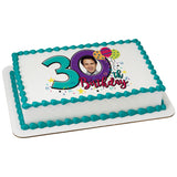 Happy 30th Birthday PhotoCake® Edible Image® Frame EIC22847