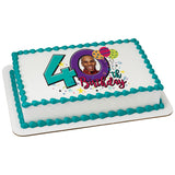 Happy 40th Birthday PhotoCake® Edible Image® Frame EIC22848