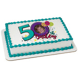Happy 50th Birthday PhotoCake® Edible Image® Frame EIC22849