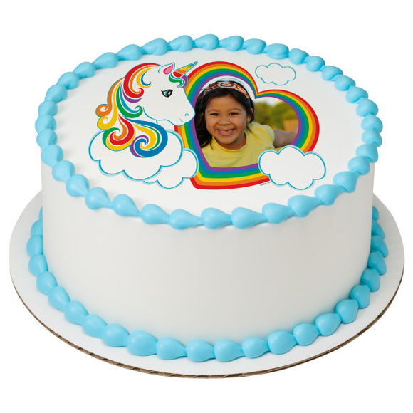 Magical Unicorn PhotoCake® Edible Image® Frame EIC22860