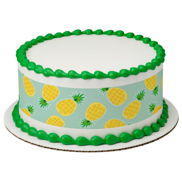 Tropical Pineapples PhotoCake® Edible Image® Strips EIC22873