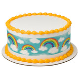 Rainbow with Clouds PhotoCake® Edible Image® Strips EIC23267