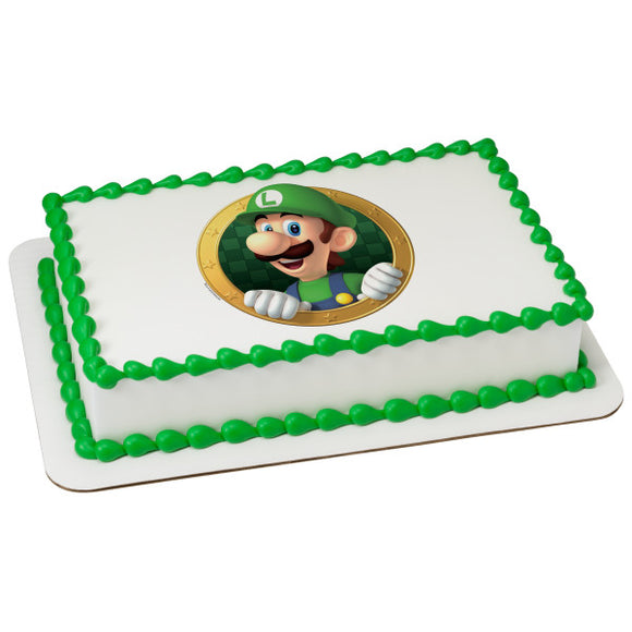 Super Mario™ Luigi Okie Dokie PhotoCake® Edible Image® EIC23364 Nintendo