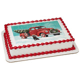 Classic Red Truck with Tree EIC24482