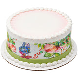 Watercolor Floral PhotoCake® Edible Image® Strips EIC25473