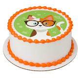 Kitty Cat With Glasses PhotoCake® Edible Image® - EIC25752